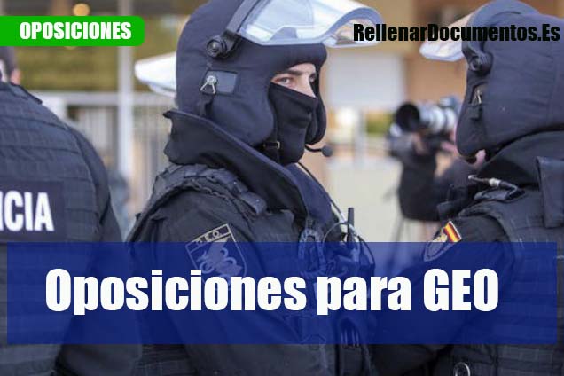 Grupo Especial de Operaciones GEO oposiciones