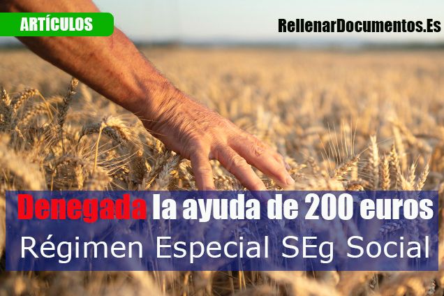 Prestaciones del Régimen Especial de la Seguridad Social no compatibles con la ayuda de 200 euros