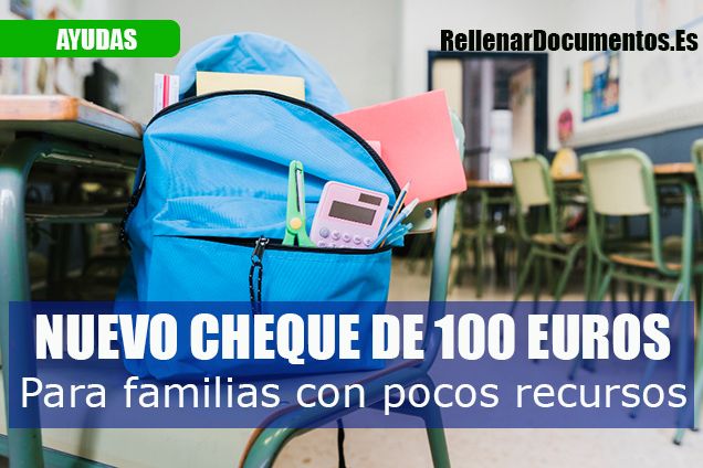 Nuevo cheque escolar de 100 euros y como solicitarlo en Andalucía BOJA 2022