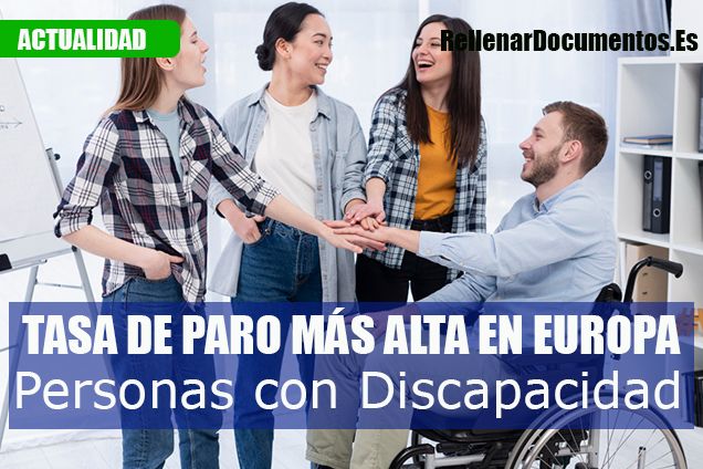 España, el país Europeo a la cabeza por tasa de paro en personas con discapacidad